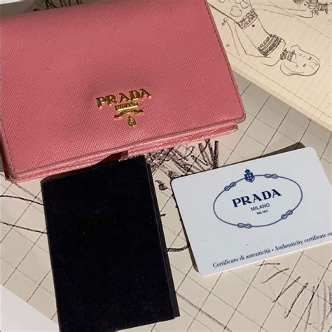 prada milano wallet pink